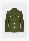 CURVE HEM SHIRT - Δερμάτινο μπουφάν - evergreen