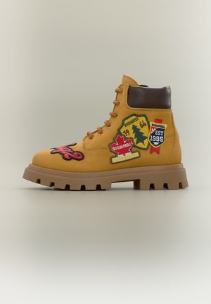 Dsquared2, UNISEX - Schnürstiefelette - yellow/dark brown/multicolour