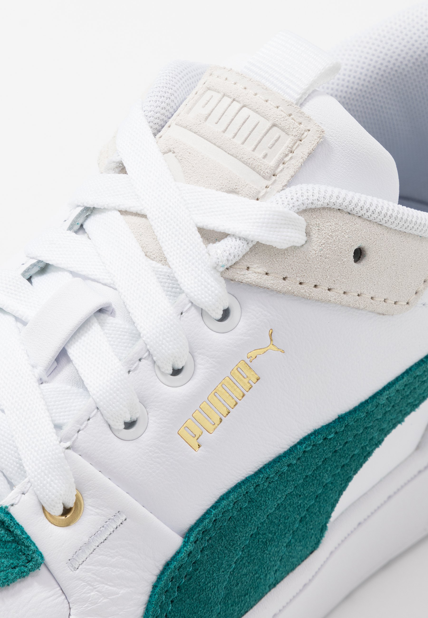 Puma CALI SPORT HERITAGE - Trainers - white/teal green/white - Zalando.co.uk