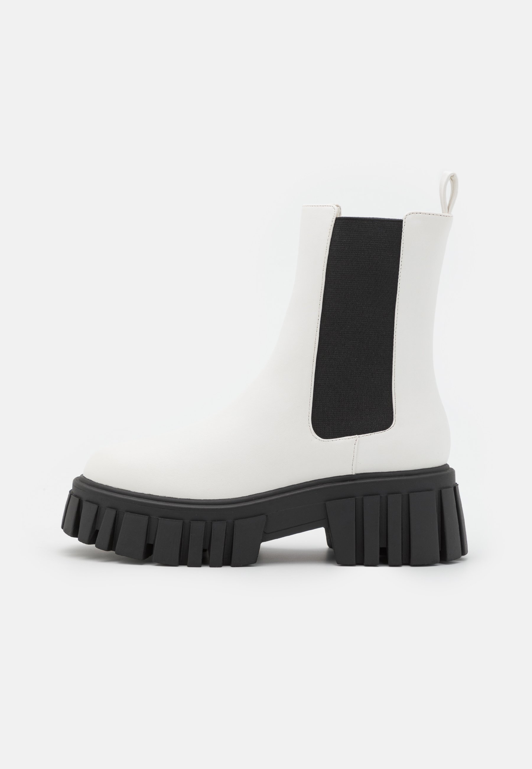 white flat boots uk
