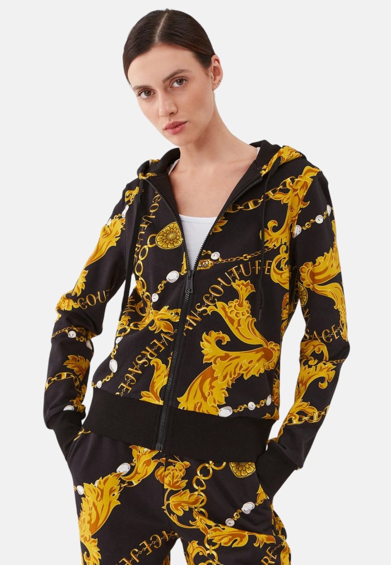 Versace Jeans Couture Sweater met rits zwart Versace Jeans Couture Sweater met rits zwart