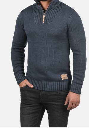 Solid, Pullover - blue