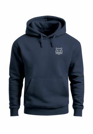 PRINT AUFDRUCK MINIMAL TIGER - Kapuzenpullover - navy