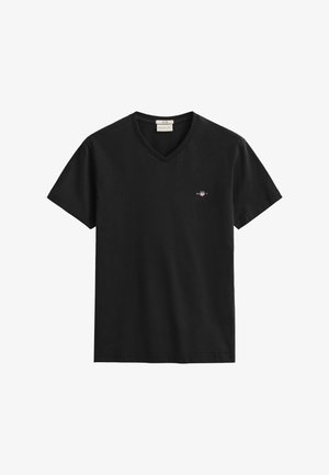 GANT, SLIM FIT - Camiseta básica - black