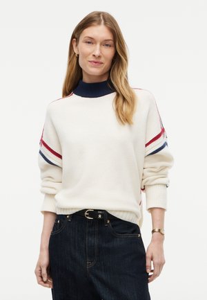 Tommy Hilfiger, PURE WOOL OVERSIZED MOCK NECK JUMPER - Пуловер - ivory petal