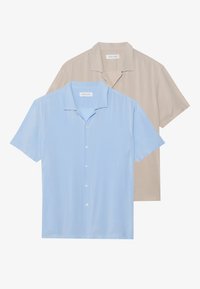 VISKOSE SHIRT 2 PACK - Krekls - beige/light blue