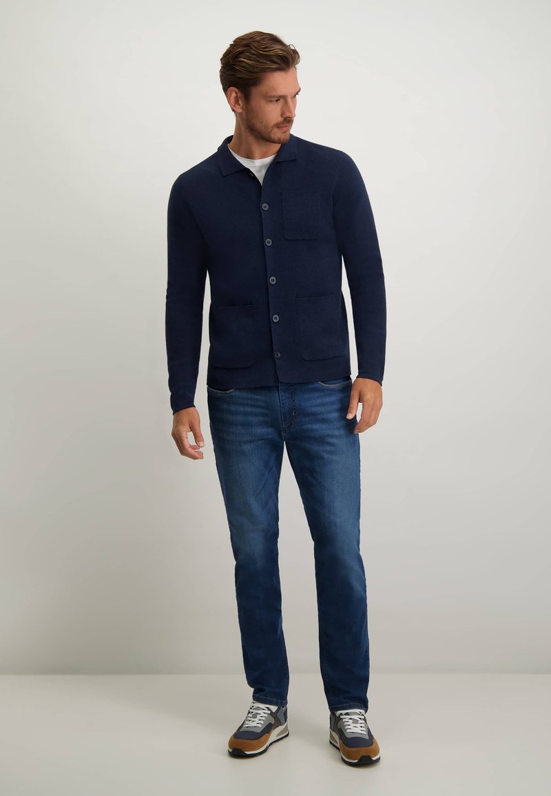 Herren Strickjacken | State of Art Strickjacke navy plain/blau - QF33322 Herren Strickjacken | State of Art Strickjacke navy plain/blau - QF33322