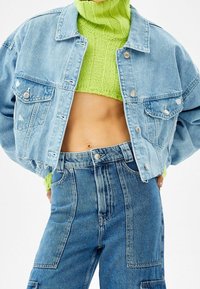 Bershka Jeansjacka - light blue