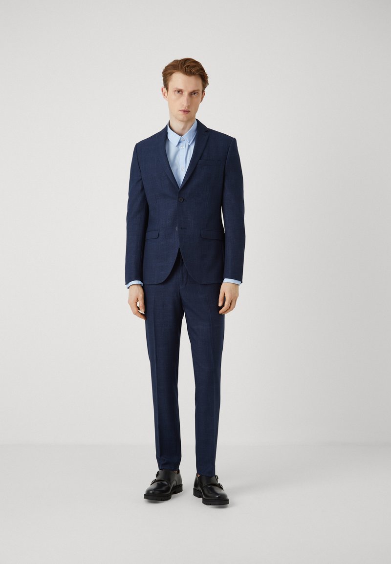 Isaac Dewhirst - CHECK SUIT - Anzug - dark blue, Vergrößern