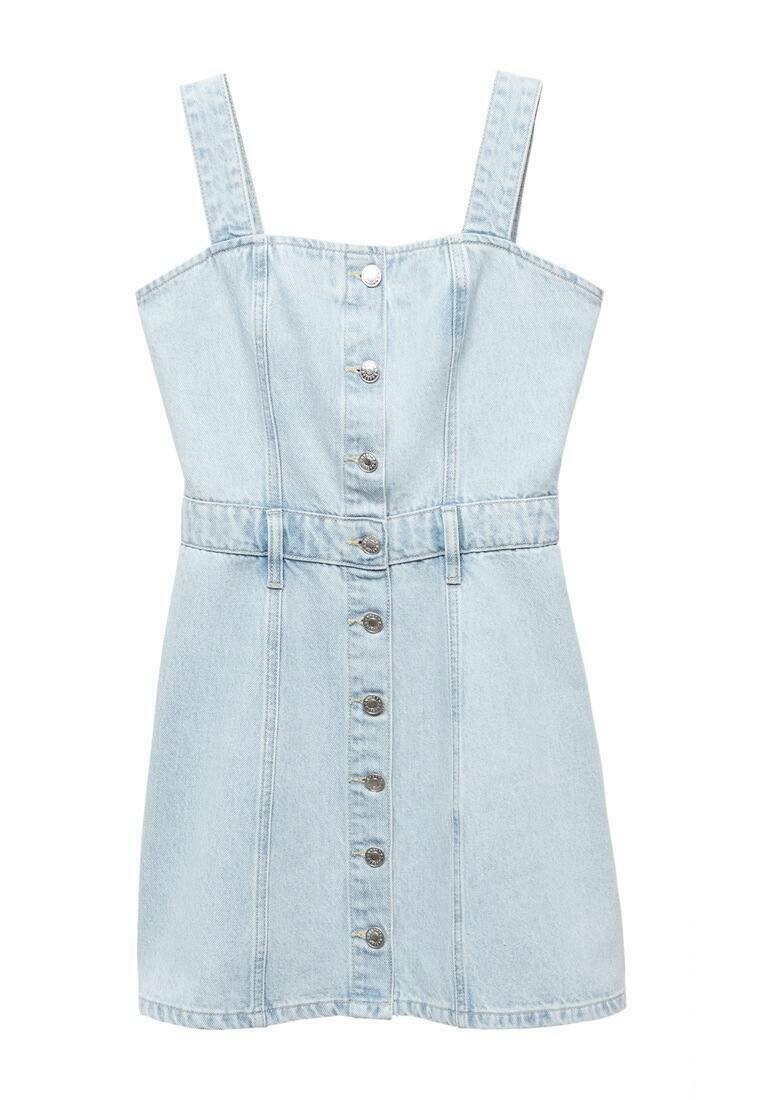 Mango Jeansjurken lichtblauw