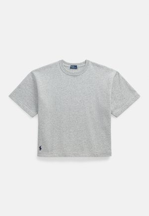 RELAXED CROP FIT COTTON JERSEY TEE - Βασικό μπλουζάκι - cobblestone heather