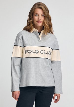 LONG SLEEVE  REGULAR FIT - Piké - gray vigore-offwhite