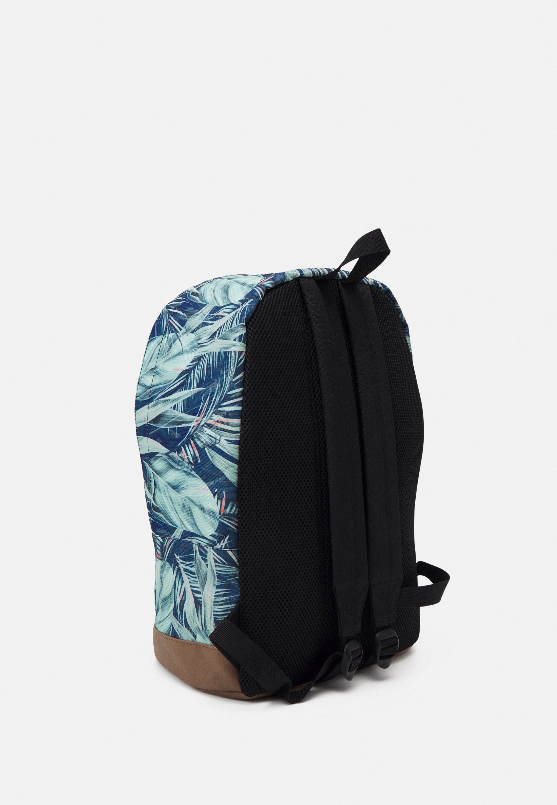 green and blue backpack