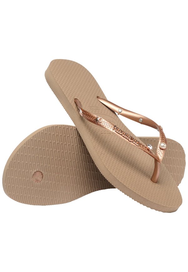 AQUA - T-bar sandals - rose gold2