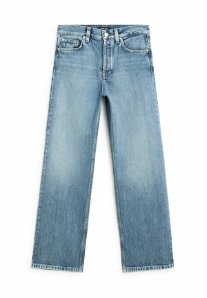 Massimo Dutti HIGH-WAIST STRAIGHT-LEG - Straight leg jeans - blue denim