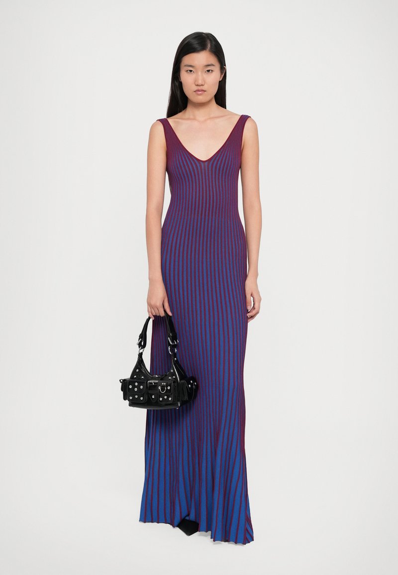 STAUD CLARETTA DRESS - Maxi dress - blue/lilac/blue - Zalando