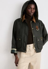 Barbour ERMA WAX JACKET - Jas - archive olive/ancient tartan