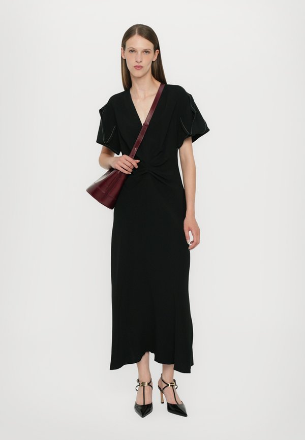 GATHERED V NECK MIDI DRESS - Maxi dress4