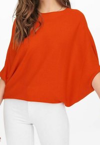 JDY Stickad tröja - orange