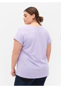 Zizzi SHORT SLEEVED BLEND - Jednoduché tričko - lavender