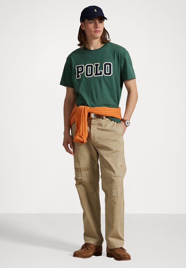 CLASSIC FIT LOGO - Print T-shirt - washed forest3