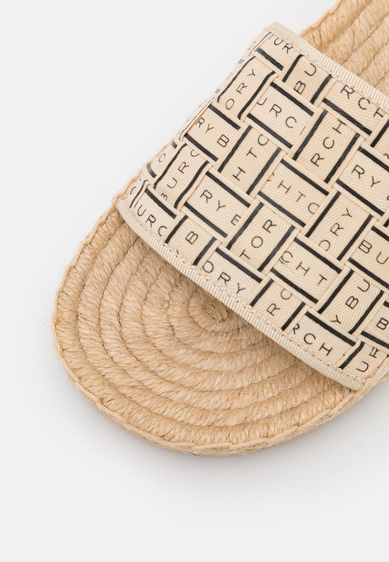 Damen Bekleidung | Tory Burch RIBBON SLIDE Pantolette flach new cream/perfect black/weiß - OF50439 Damen Bekleidung | Tory Burch RIBBON SLIDE Pantolette flach new cream/perfect black/weiß - OF50439