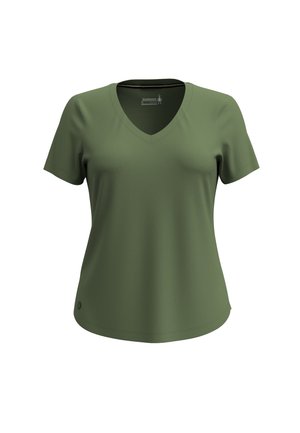 Smartwool ACTIVE ULTRALITE V-NECK SHORT SLEEVE - Sports T-shirt - fern green