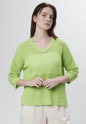 HOLED PATTERN  - Striktrøje - lime