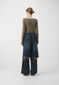 Jaded London DOUBLE LAYER JORT - Wide Leg - denim