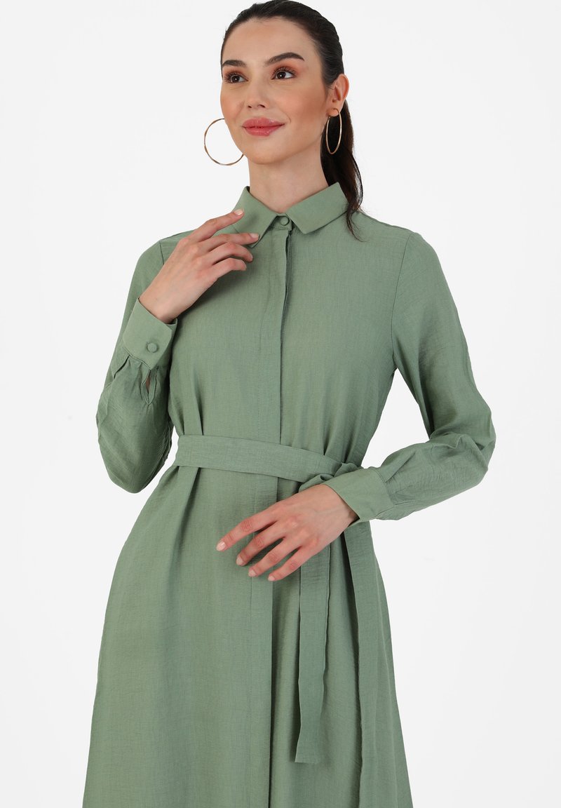 modanisa shirt dress Refka by modanisa Side Slit Button Down Shirt Dress for Women