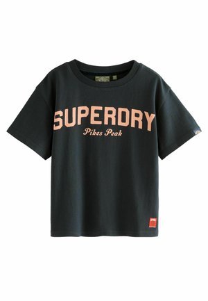 Superdry & Co T-shirt med print - navy pink