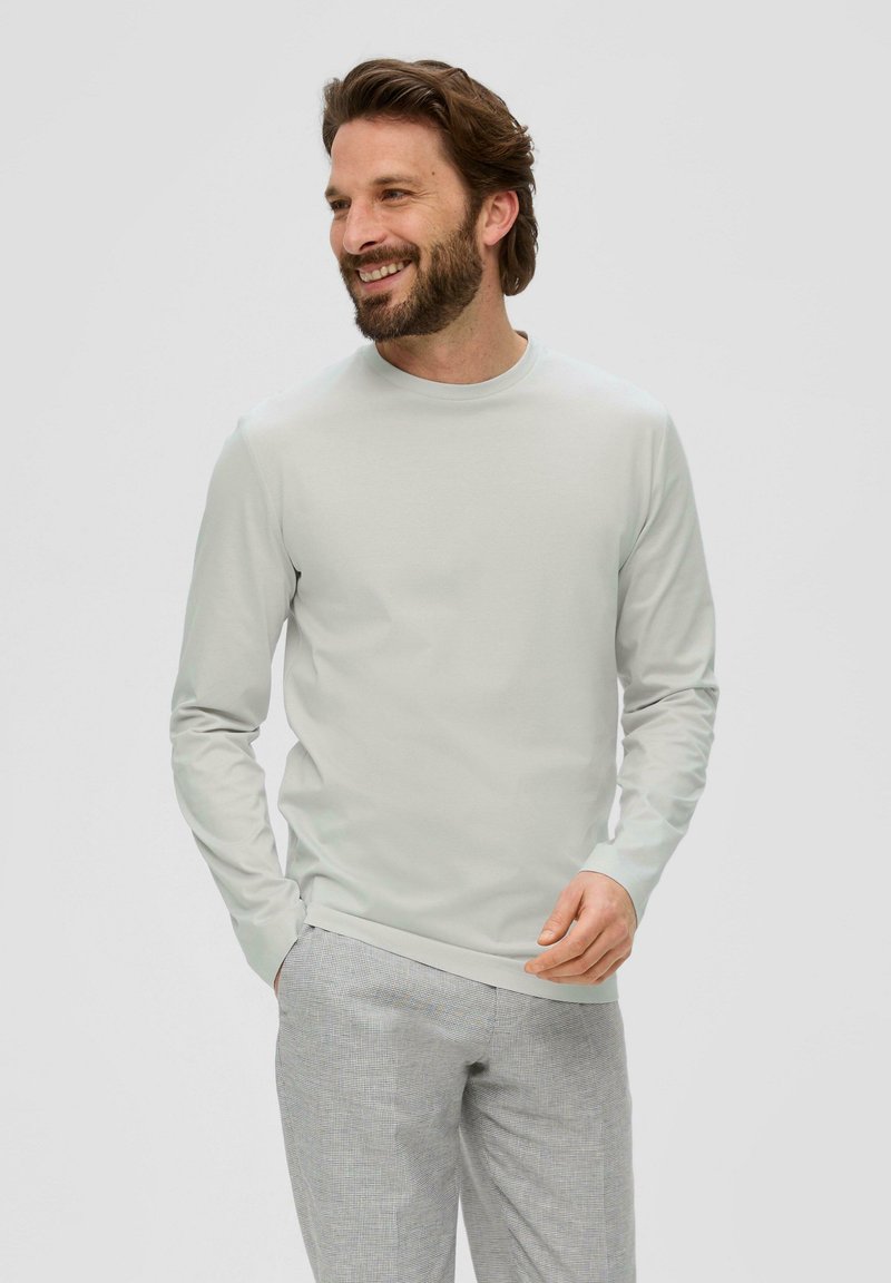 s.Oliver BLACK LABEL Langarmshirt - hellgrau