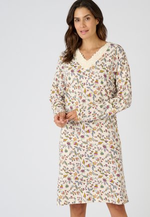 Damart Camicia da notte - beige fleuri