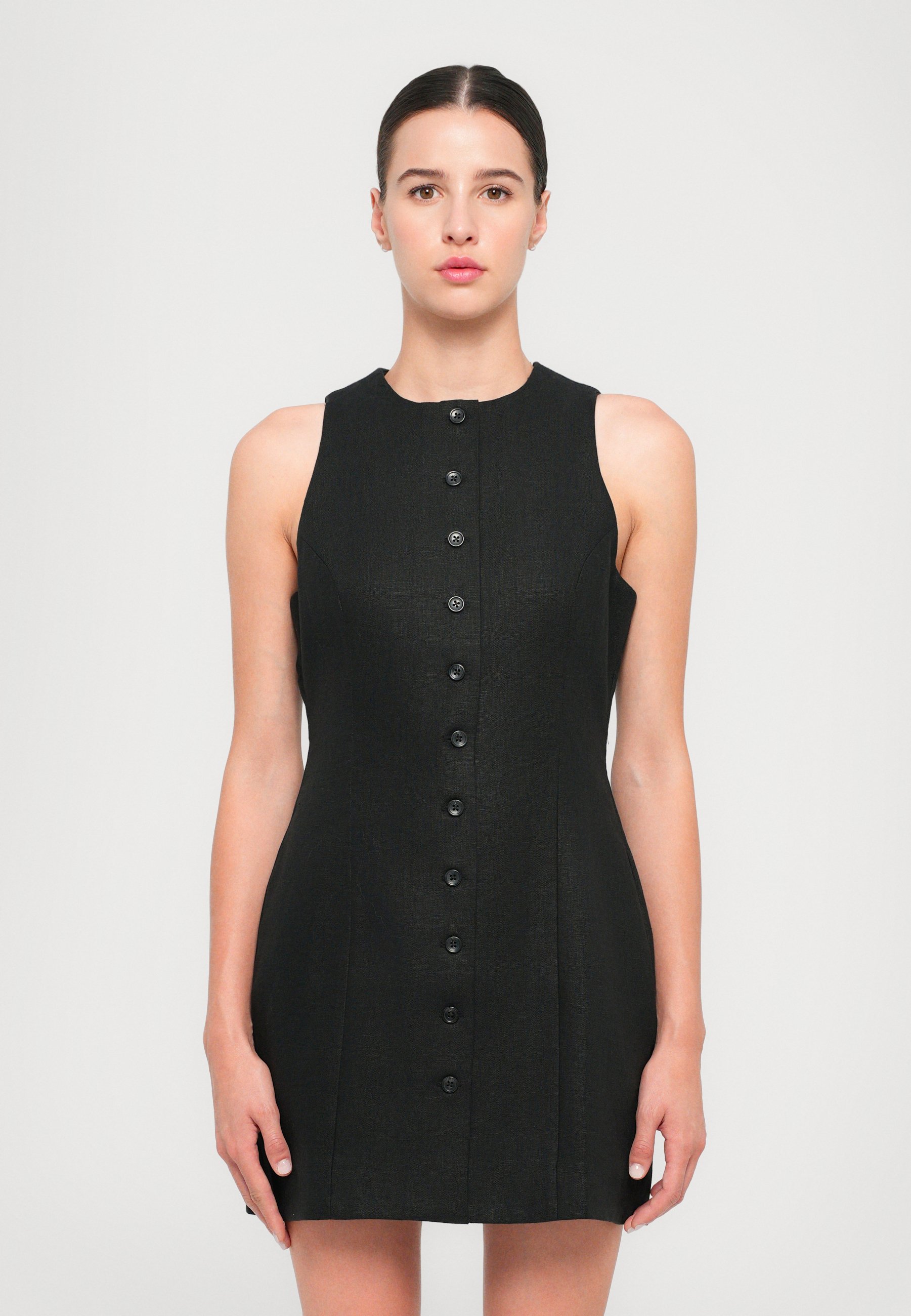 faithfull the brand black mini dress Felice Mini Dress Black