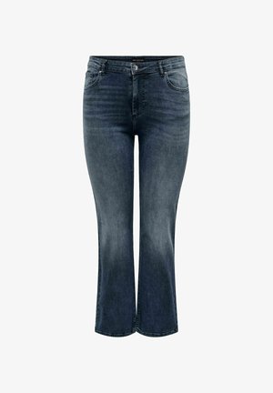 ONLY Carmakoma, FLARED FIT JEANS CARWILLY FLARED FIT JEANS - Jean flare - blue black denim