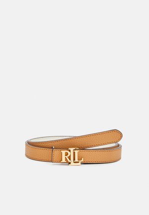 REVERSIBLE LEATHER BELT - Cinturón - buff/vanilla