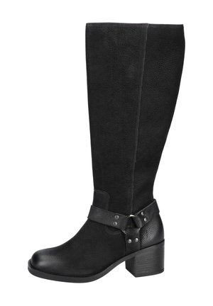 Čizme s punim potplatom - grained nubuk black