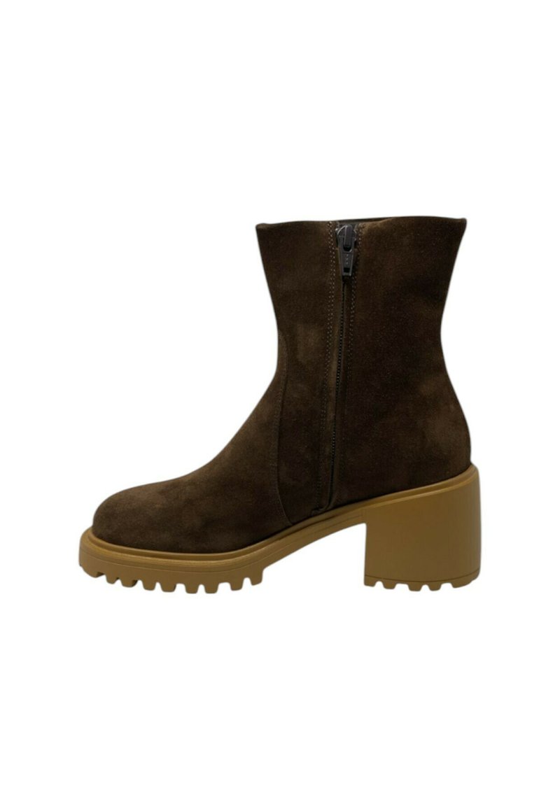 Frau Shoes Enkellaarsjes met plateauzool - marrone