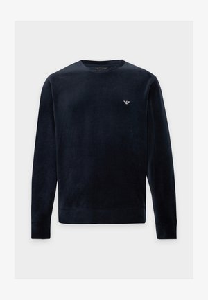 Emporio Armani, CREW NECK - Haut de pyjama - blue