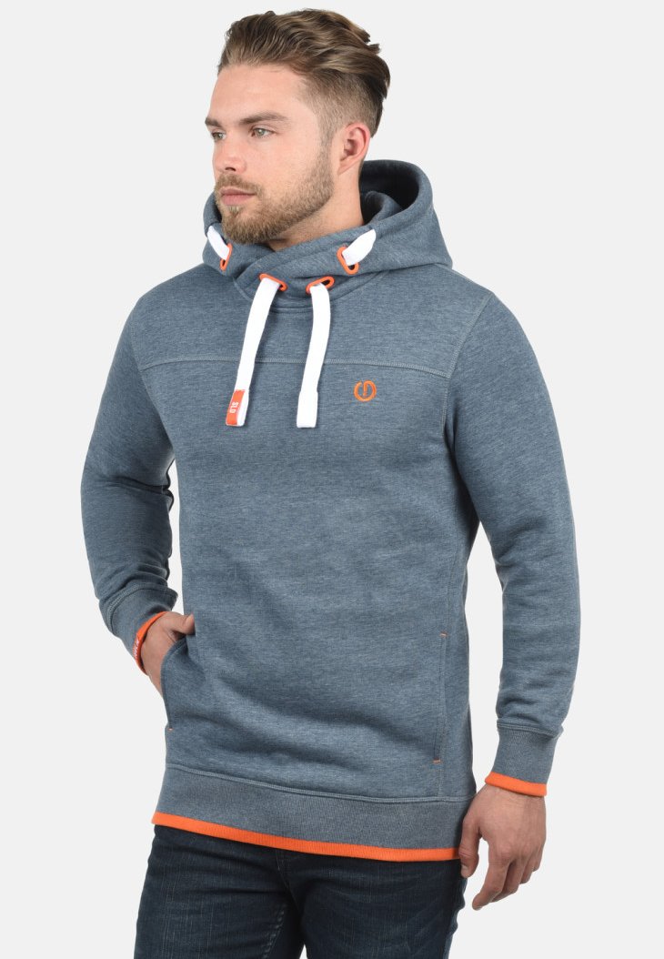 Solid - SDBENJAMIN HOOD - Kapuzenpullover - grey/blue, Vergrößern