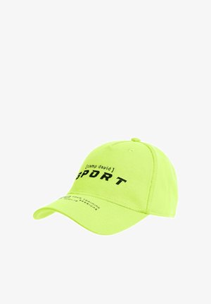 Camp David, CAMP DAVID CAP AUS INTERLOCK MIT LABEL PRINT - Cap - neon yellow