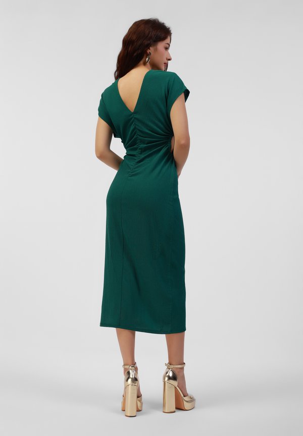 CAP SLEEVE DRESS WITH CUT OUT DETAILS - Jersey dress - cyan3