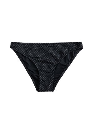 MEDIUM RISE GLITTERY TISSUED - Braguita de bikini - black