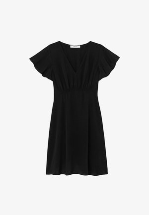 Promod, ROBE COURTE À POIS - Robe de jour - noir