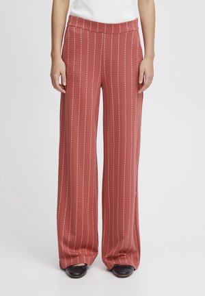 IHRUTI WIDE  - Trousers - mineral red