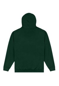 Felpa con cappuccio verde scuro con tasca a marsupio, polsini e bordo a coste. Realizzata in tessuto morbido, presenta un design classico e un cappuccio con coulisse.
