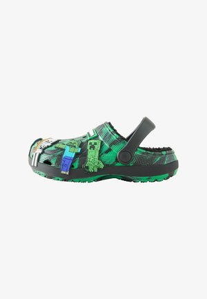 Next, REGULAR FIT - MINECRAFT WARM LINED SLIPPER CLOGS - Sandali - black green