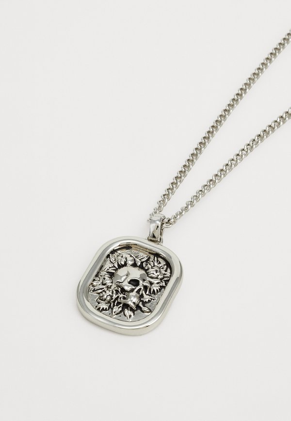 EMBOSSED LOZENGE PENDANT CHAIN NECKLACE UNISEX - Necklace2