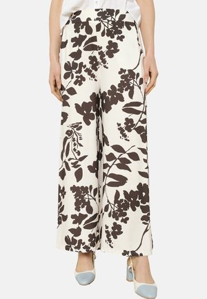 WIDE FLORAL PRINTED - Kelnės - vanilla white