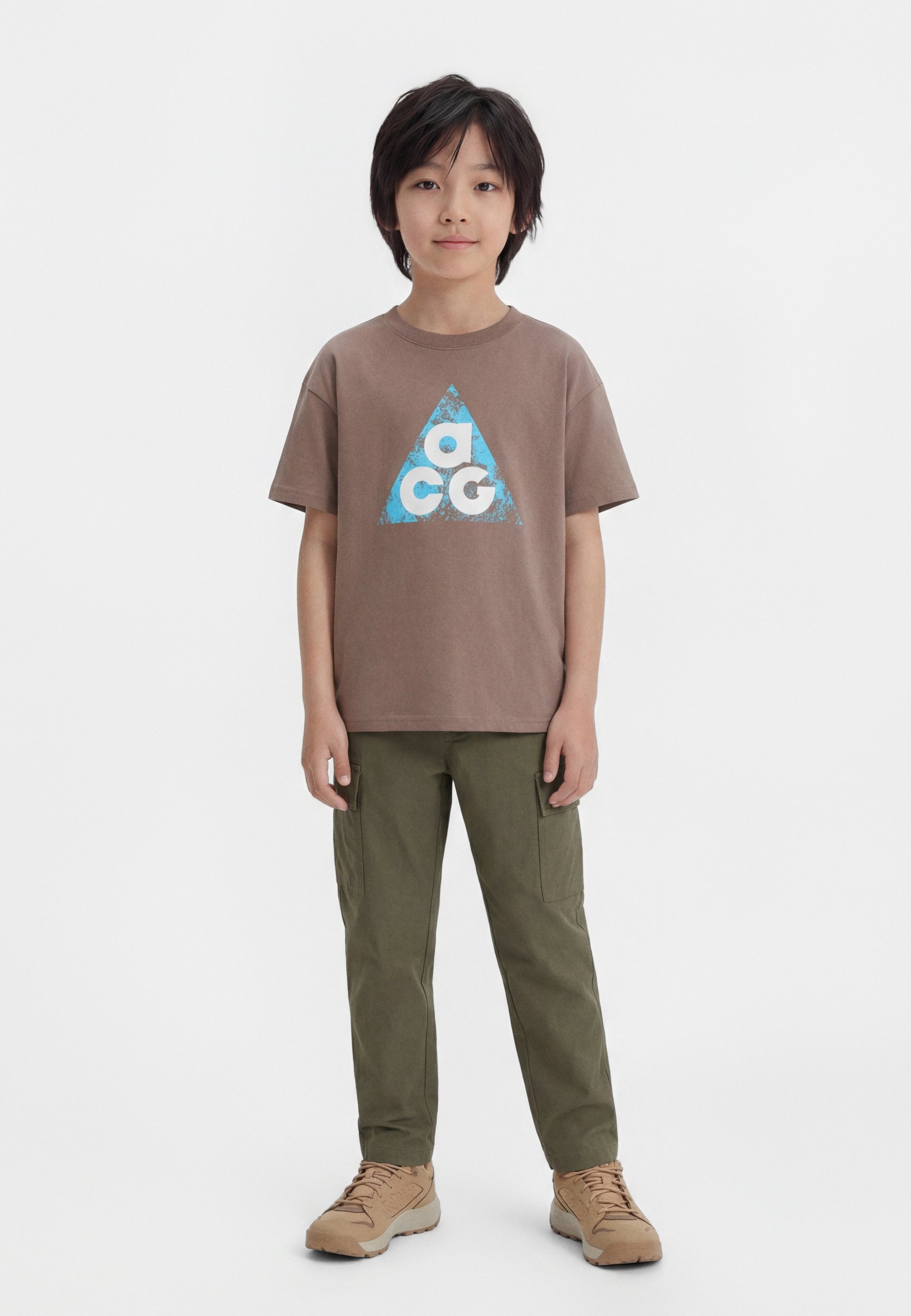 Nike ACG TEE SPOOKY UNISEX - T-shirt print - mink brown/bruin